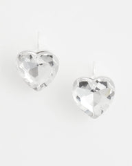 Chico's On Sale Neutral Crystal Heart Gem Drop Earrings