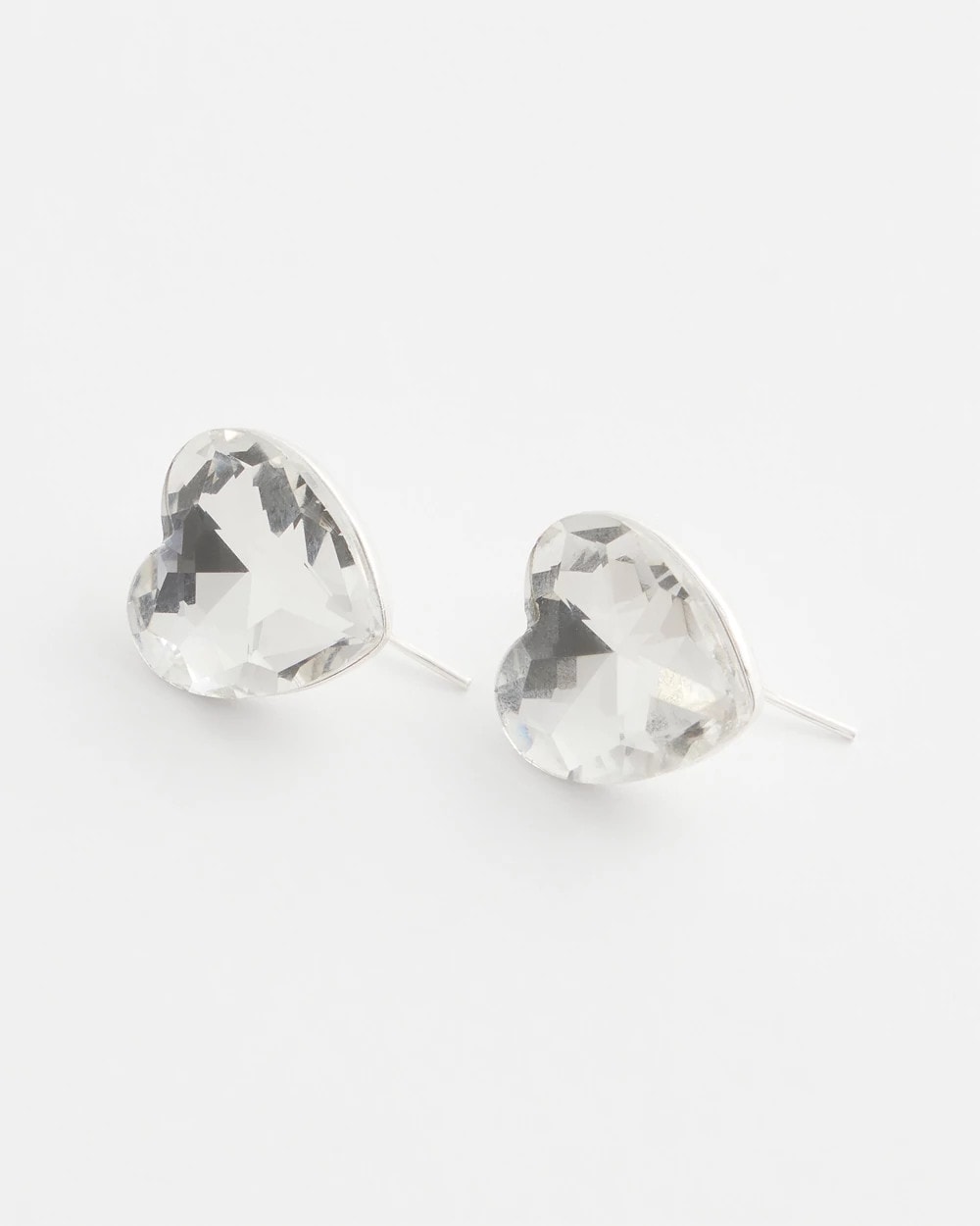 Chico's On Sale Neutral Crystal Heart Gem Drop Earrings