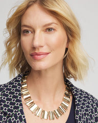 Chico's Online Gold Gold Wave Collar Necklace