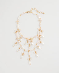 Chico's Discount Pearl Chico's Originals Pearl Cluster Bib Necklace