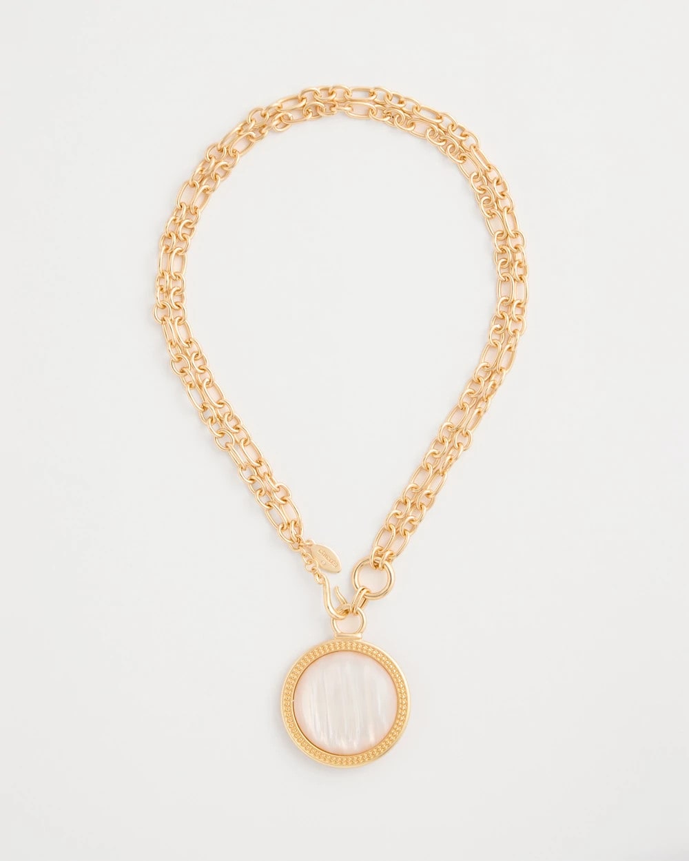 Chico's Outlet Gold Reversible Swan Pendant Necklace