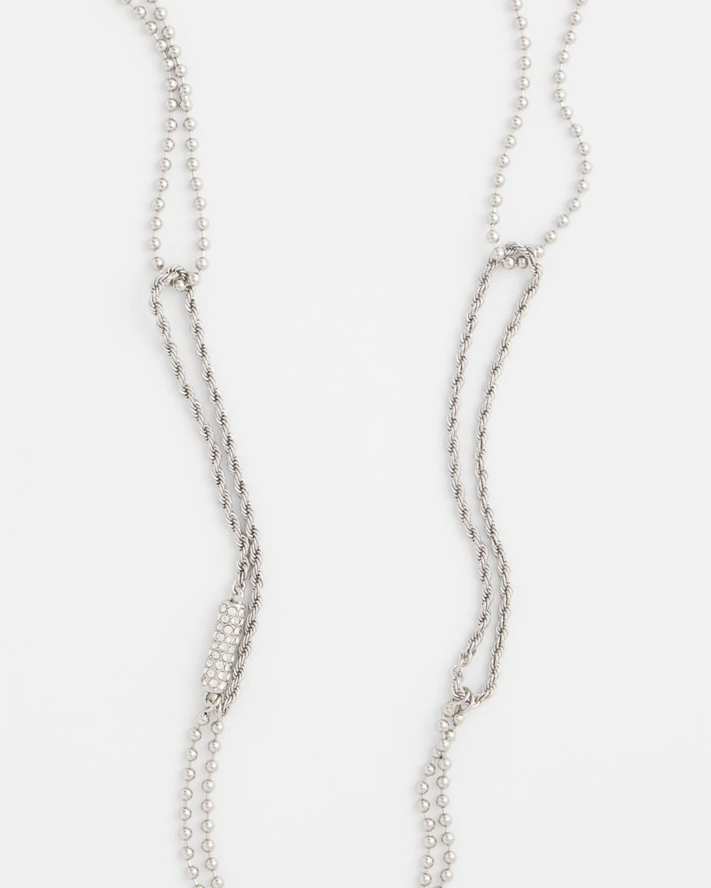 Chico's For Sale Silver Long Silver Ball Chain Single Strand