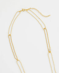Chico's Online Gold Long Gold Ball Chain Single Strand