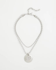 Chico's Discount Silver Short Silver Ball Chain Pendant