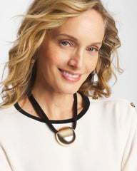 Chico's Sale Gold Gold Pendant Cord Necklace
