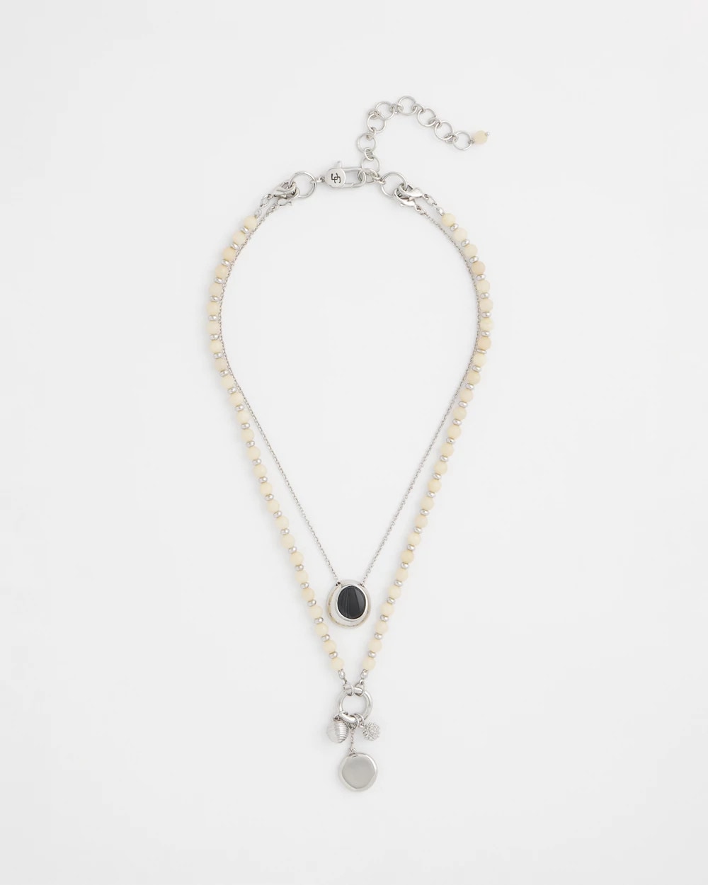 Chico's Outlet Neutral Short Double Strand Pendant