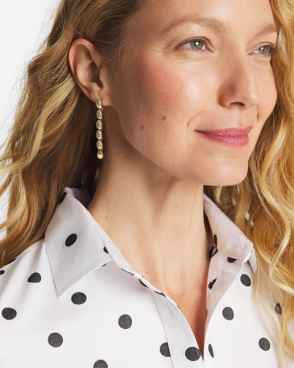 Chico's For Sale Gold Gold Linear Bead Earrings