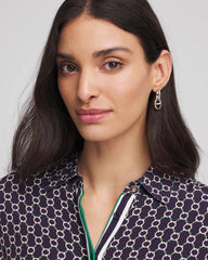 Chico's Online Mixed Metals Mixed Metal Link Earrings