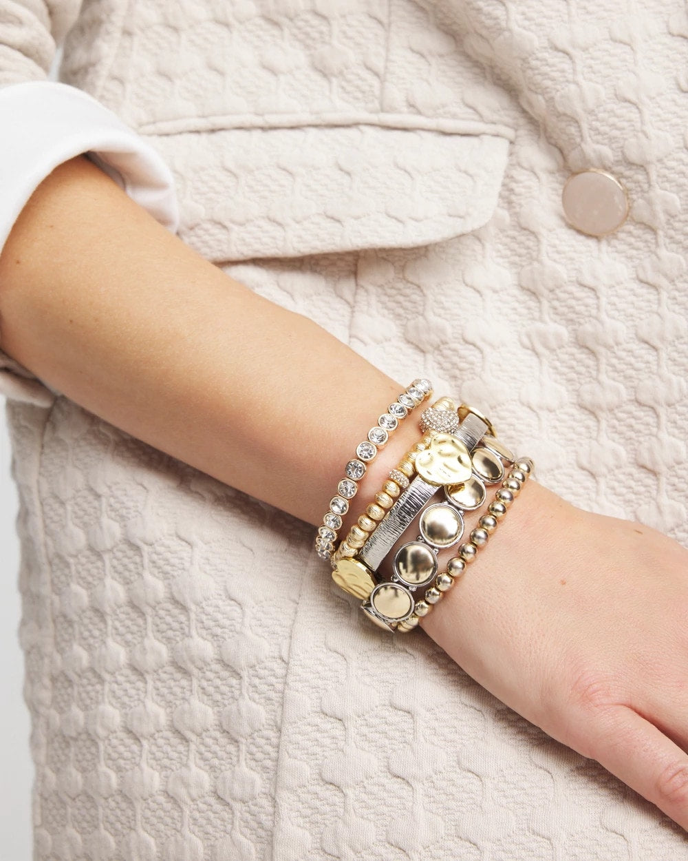 Chico's Sale Gold Gold Heart Stretch Bracelet