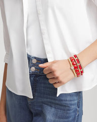 Chico's Sale Gold Gold Heart Stretch Bracelet