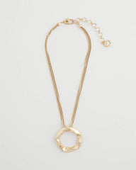 Chico's Sale Gold Short Circle Pendant