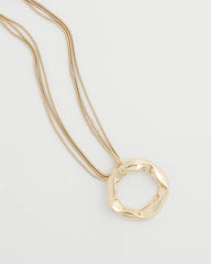 Chico's Sale Gold Short Circle Pendant