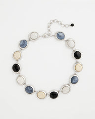 Chico's Outlet Neutral Short Polka Dot Collar