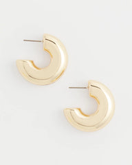 Chico's For Sale Gold Gold Puff Hoop Earrings