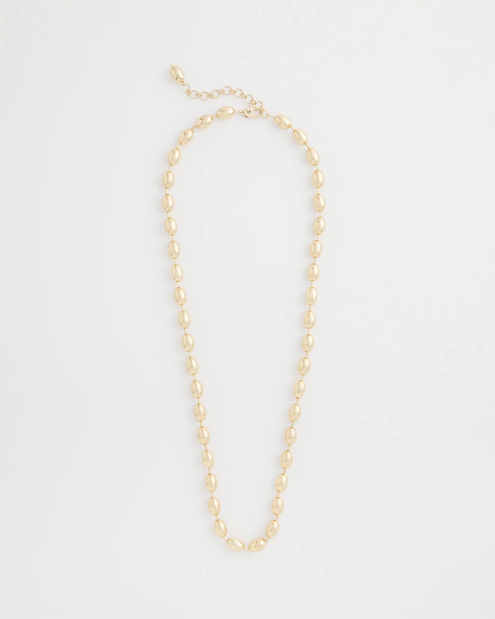 Chico's Discount Gold Gold Bead Long Single Strand Necklace