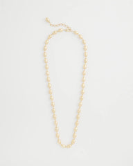 Chico's Discount Gold Gold Bead Long Single Strand Necklace