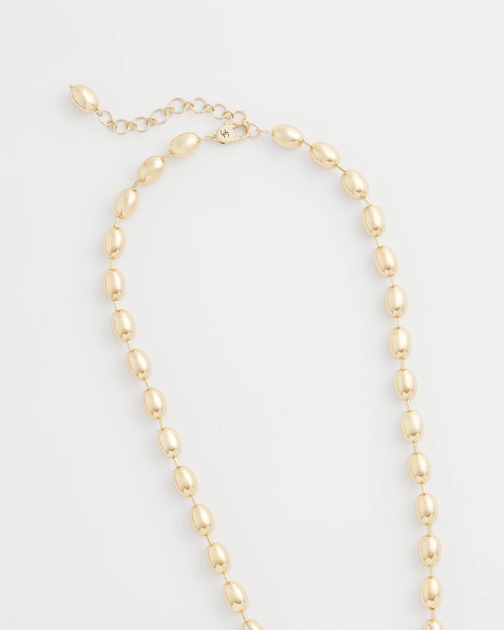 Chico's Discount Gold Gold Bead Long Single Strand Necklace