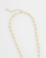Chico's Discount Gold Gold Bead Long Single Strand Necklace