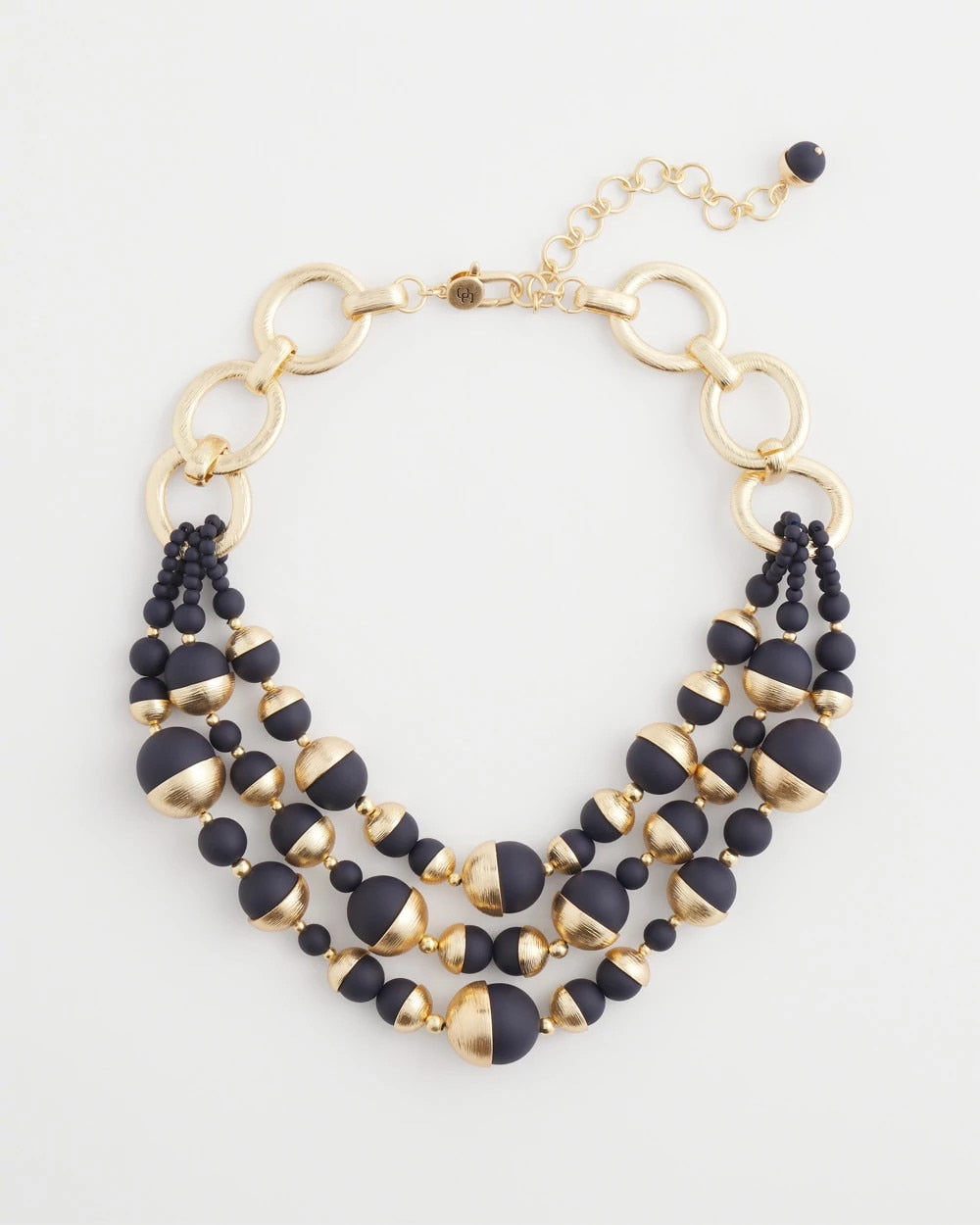 Chico's Sale Navy Gold & Navy Bead Necklace