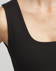 Chico's For Sale Black Contour Cotton™ Square Neck Tank