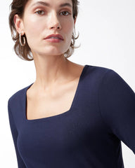 Chico's Online Classic Navy Touch of Cool™ Square Neck Tee