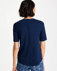 Chico's Outlet Riviera Authentic Cotton Slub V-Neck Tee