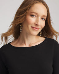 Chico's For Sale Black Pima Cotton 3/4 Sleeve Tee