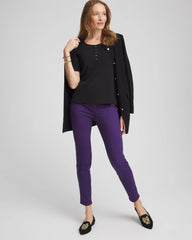 Chico's Online Black Pima Cotton Henley Tee