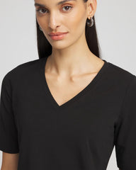 Chico's Outlet Black Perfect Elbow Sleeve Tee