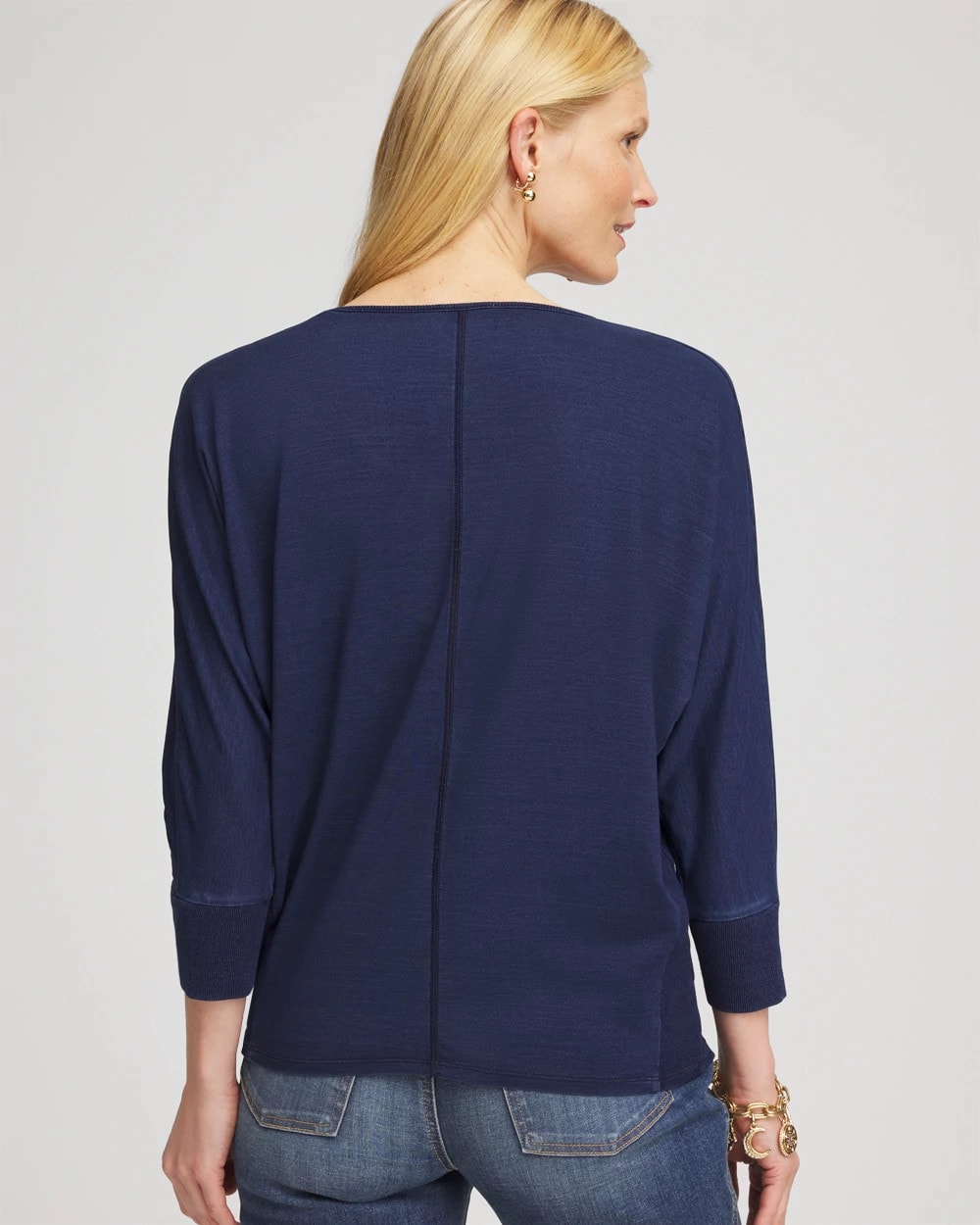 Chico's Sale Riviera Authentic Dolman Denim Tee