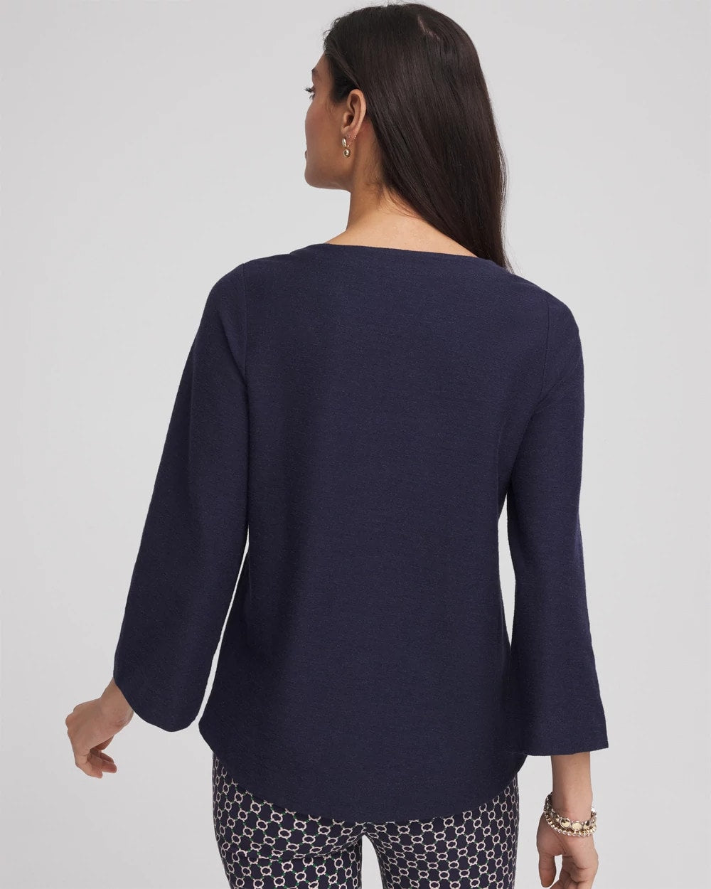 Chico's Outlet Denim Denim Soutache Top