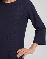 Chico's Outlet Denim Denim Soutache Top