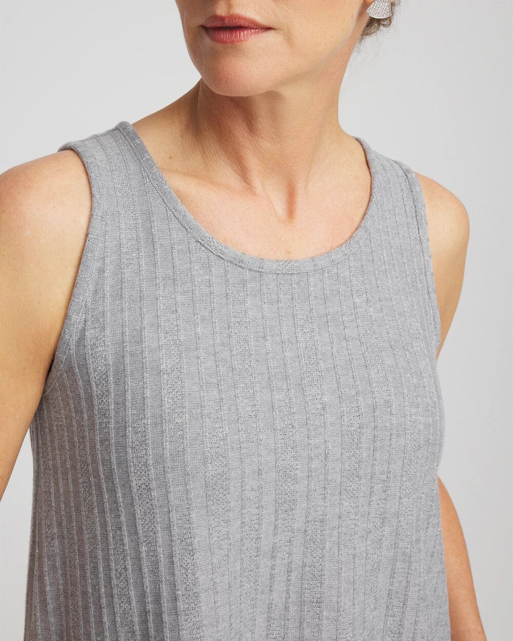 Chico's On Sale Fog Heather Gray Cozy Tank