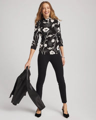 Chico's Sale Black Touch of Cool™ Mockneck Layering Tee