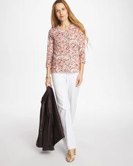 Chico's Online Rose Smoke Pima 3/4 Sleeve Tee