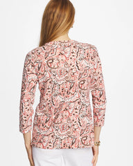 Chico's Online Rose Smoke Pima 3/4 Sleeve Tee