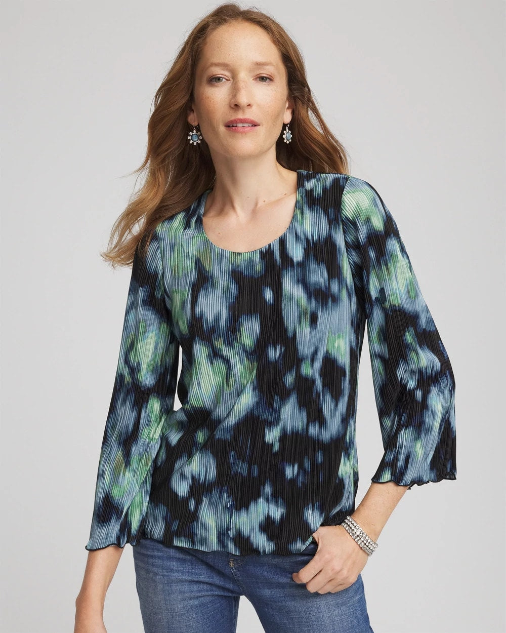 Chico's For Sale Black Bodre Flare Sleeve Top