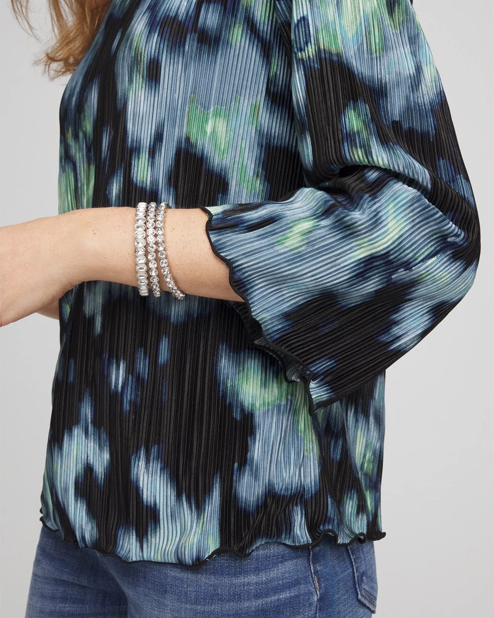 Chico's For Sale Black Bodre Flare Sleeve Top