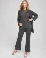 Chico's Online Graphite Gray Travelers™ Rhinestone Tank
