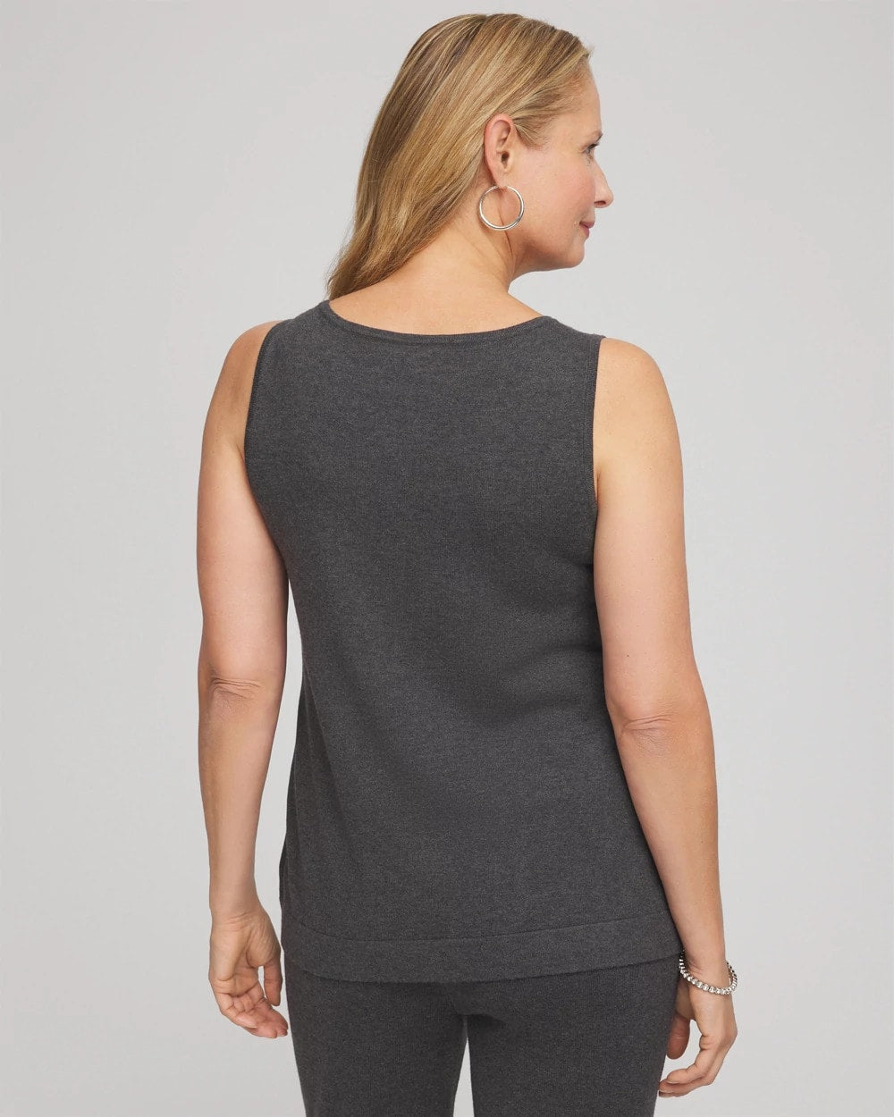 Chico's Online Graphite Gray Travelers™ Rhinestone Tank