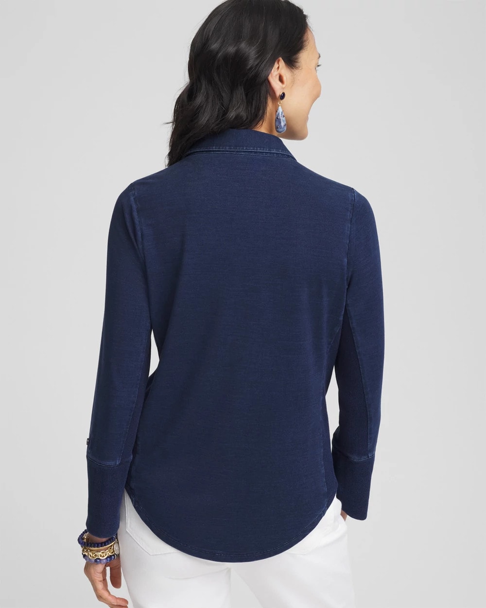 Chico's Sale Riviera Authentic Collared Henley Top