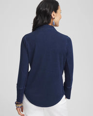 Chico's Sale Riviera Authentic Collared Henley Top