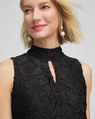 Chico's Online Black Burnout Mockneck Tank