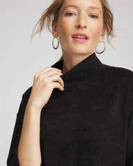 Chico's Discount Black Jacquard Cozy Turtleneck