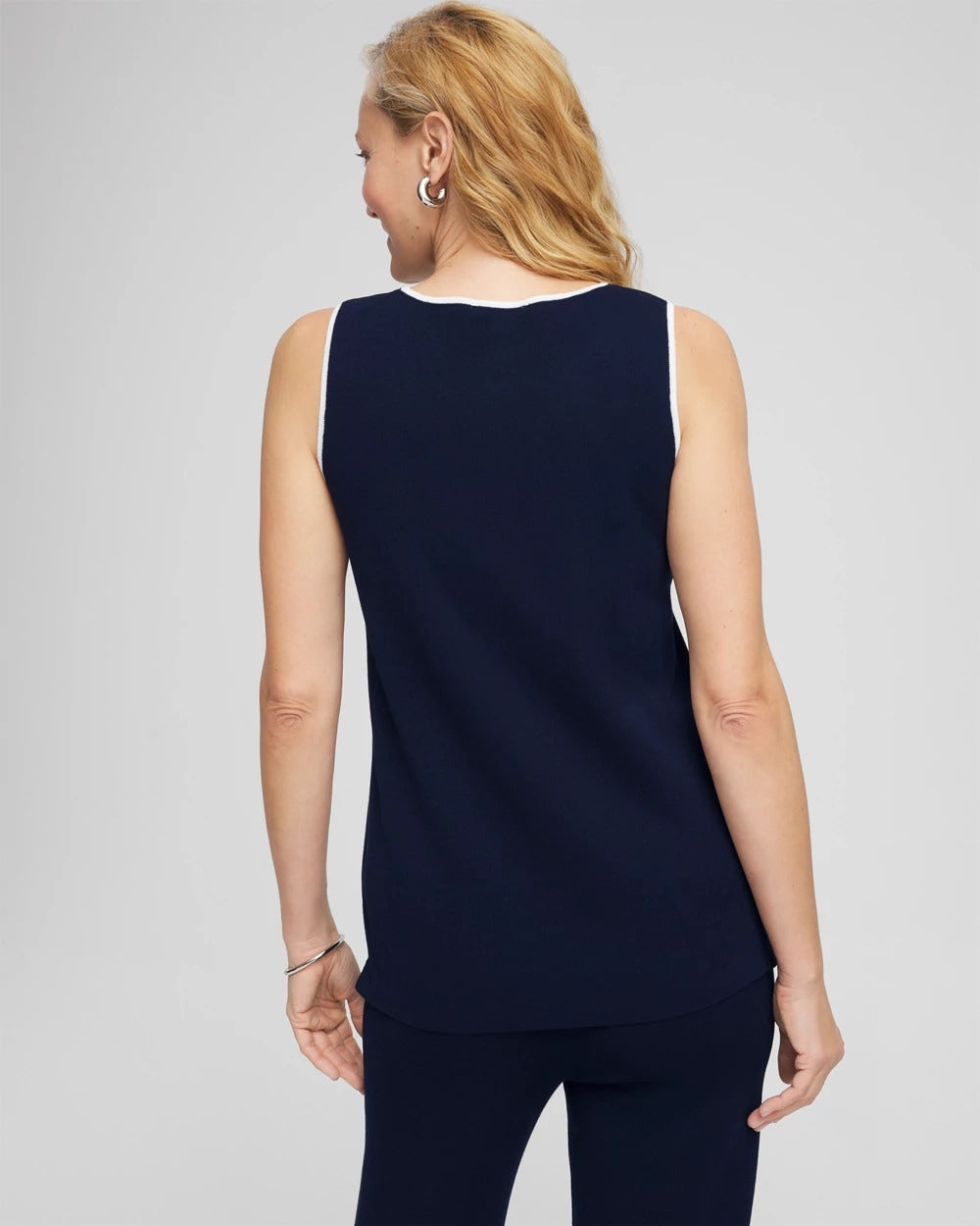 Chico's Outlet Travelers India Ink Travelers™ Tipped Sweater Shell Tank
