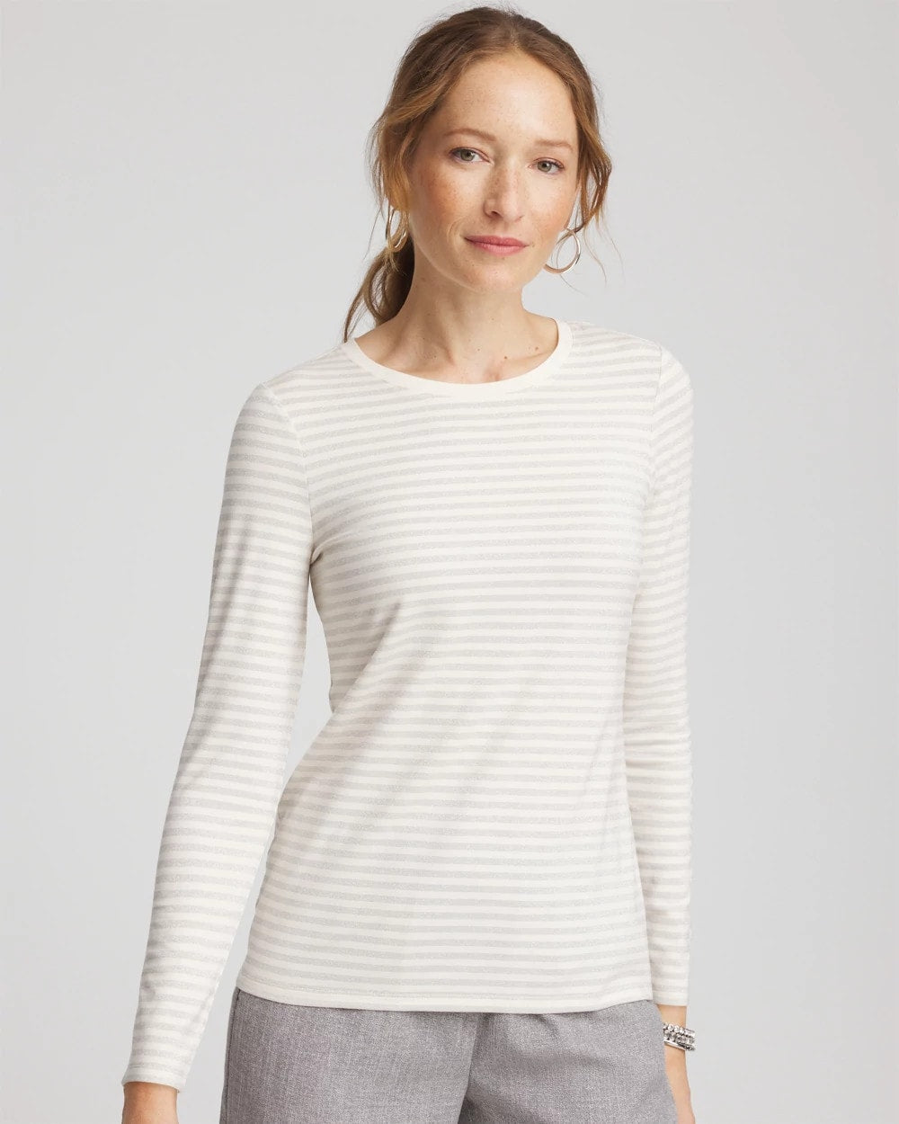 Chico's For Sale English Cream Metallic Layering Tee