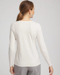 Chico's For Sale English Cream Metallic Layering Tee