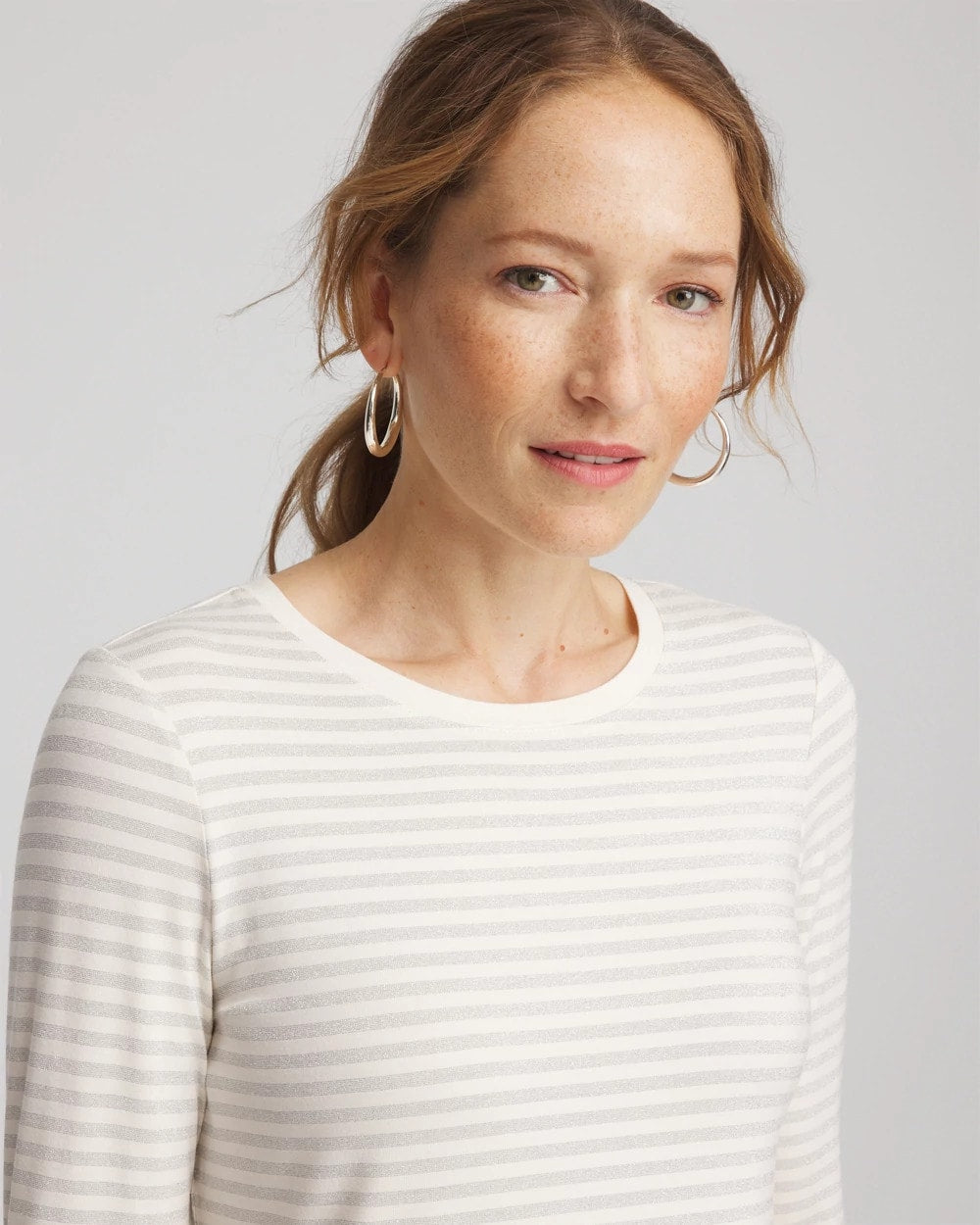 Chico's For Sale English Cream Metallic Layering Tee