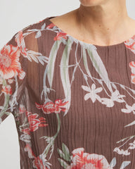 Chico's On Sale Dried Mushroom Textured Banded-Hem Top