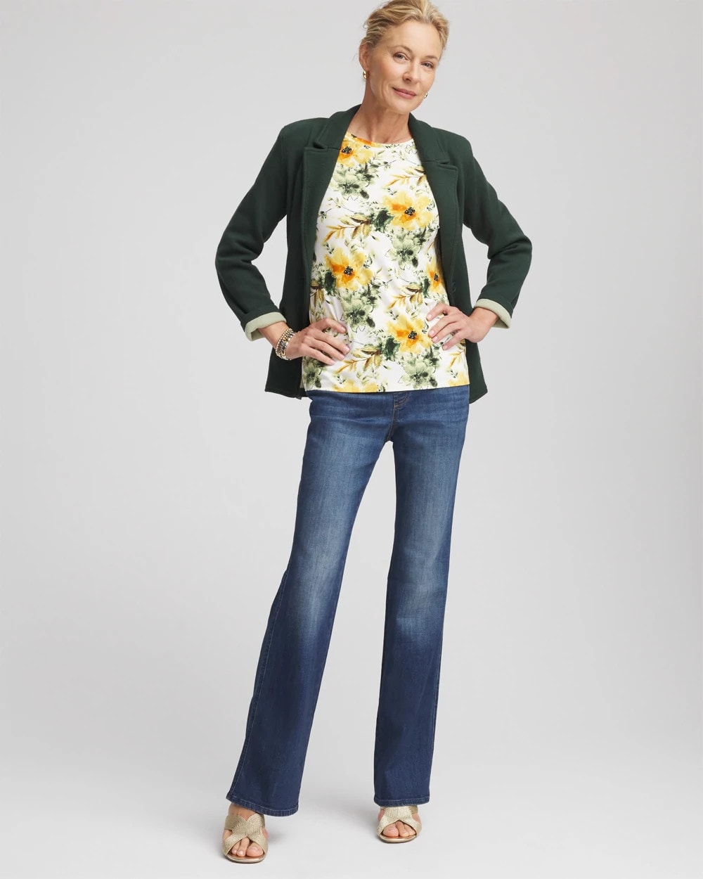 Chico's For Sale Ecru Garden Touch of Cool™ Layering Tee
